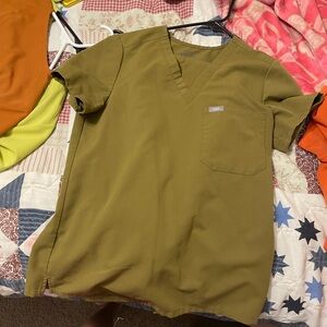 Olive Green Scrub set jogger bottoms